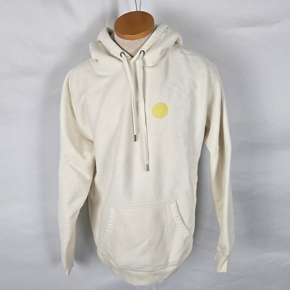 Human Kind Hoodie Women's XL Ivory Heavyweight "Have A Good Time" Drawstring